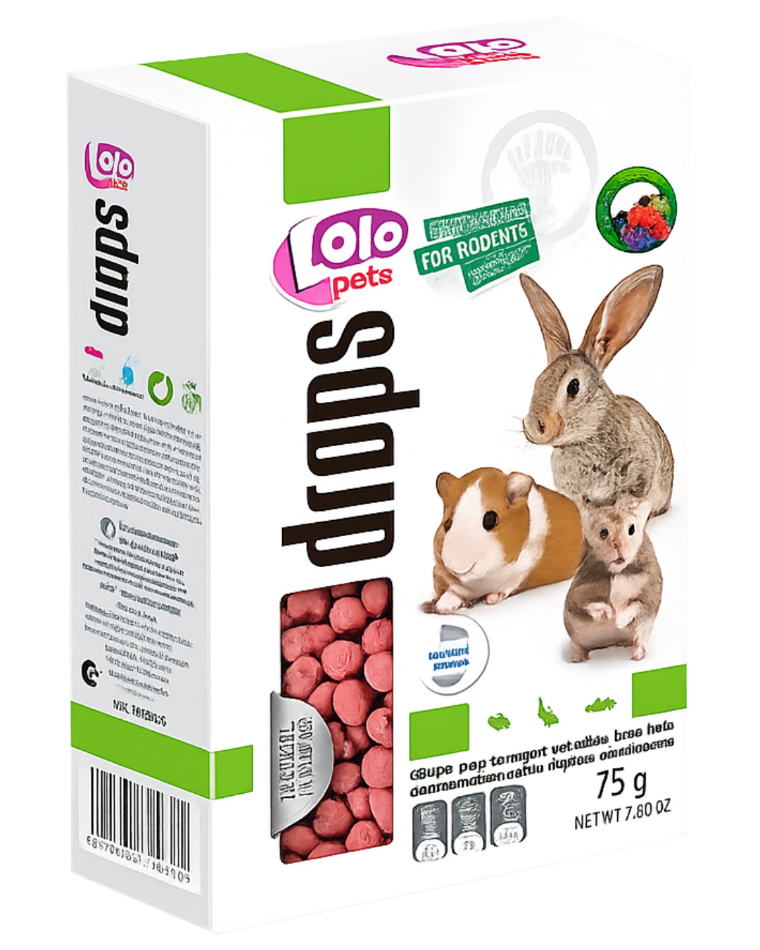 Lolo Pets - Лакомства "Плод от гората" за гризачи и зайци, 75 гр