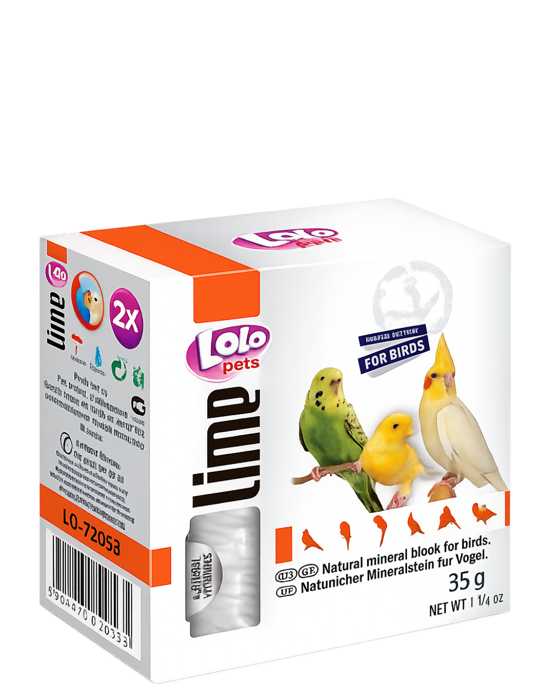 Lolo Pets - Лайм за птици  натурален, 2 бр./35 гр