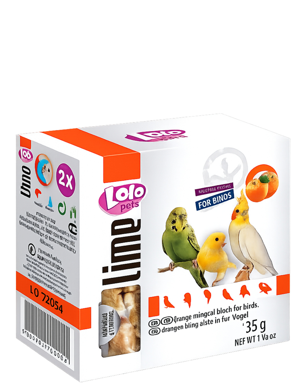 Lolo Pets - Лайм за птици с портокал, 2 бр./35 гр