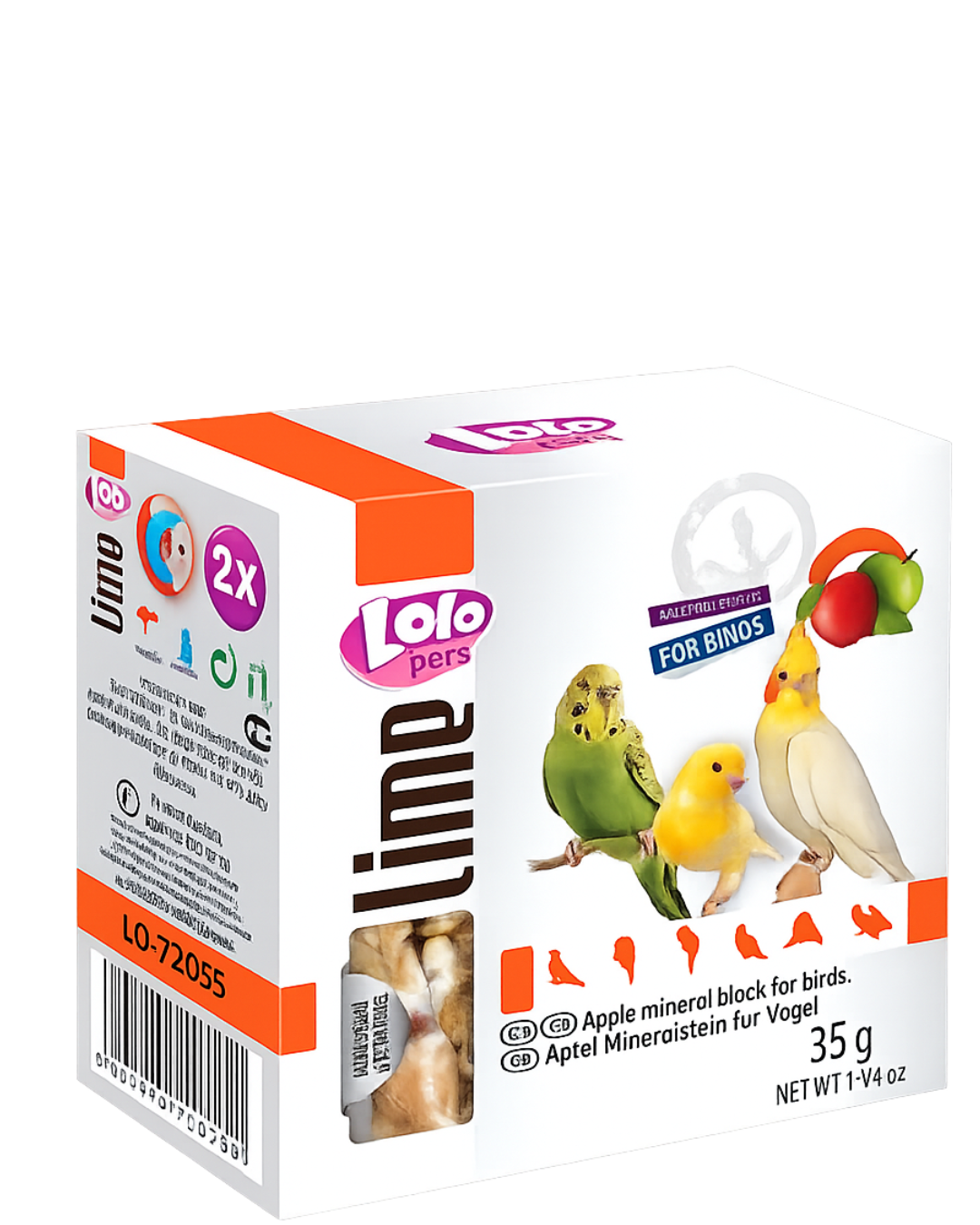 Lolo Pets - Лайм за птици с ябълка, 2 бр./35 гр