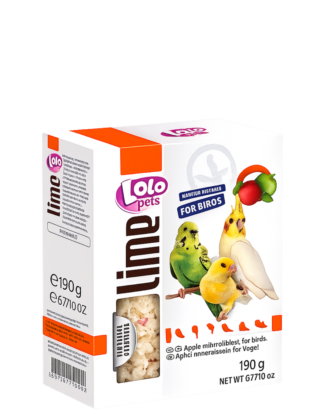 Lolo Pets - XL Лайм за птици с ябълка, 1 бр./190 гр
