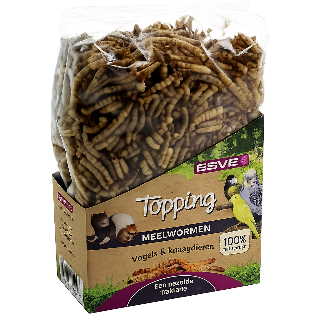 ESVE Topping Mealworms - протеиново лакомство за птици и гризачи, топинг червеи, 70 г