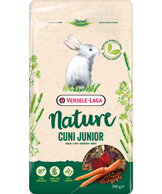 Versele Laga Nature Cuni Junior - Беззърнеста, богата на фибри храна със зеленчуци за  зайци до 8 месеца  700 гр