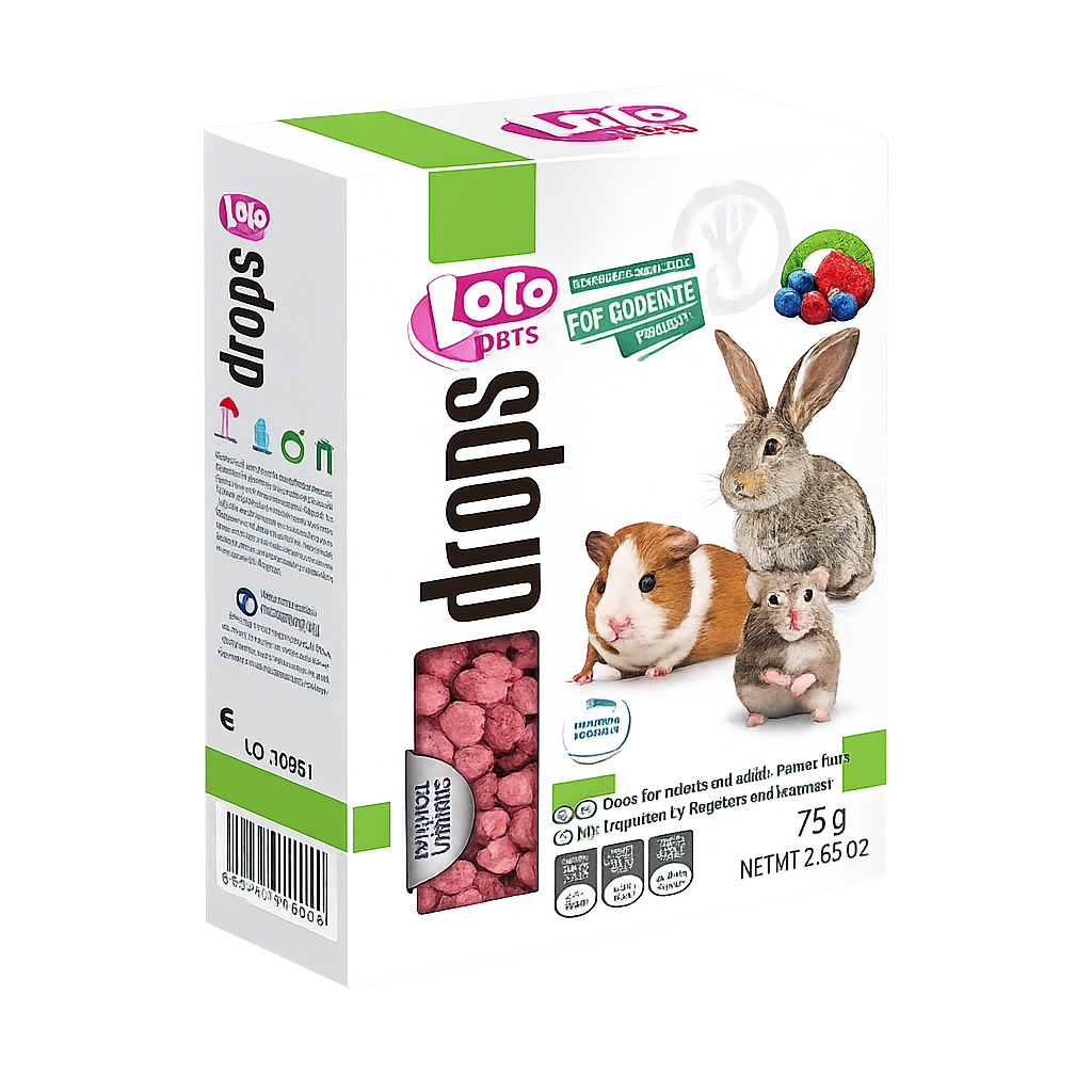 Lolo Pets - Капки "Плод от гората" за гризачи и зайци, 75 г