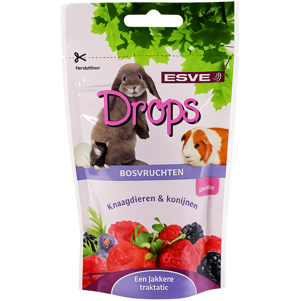 ESVE Drops - дропс за гризачи и зайци, с горски плодове, 75 г