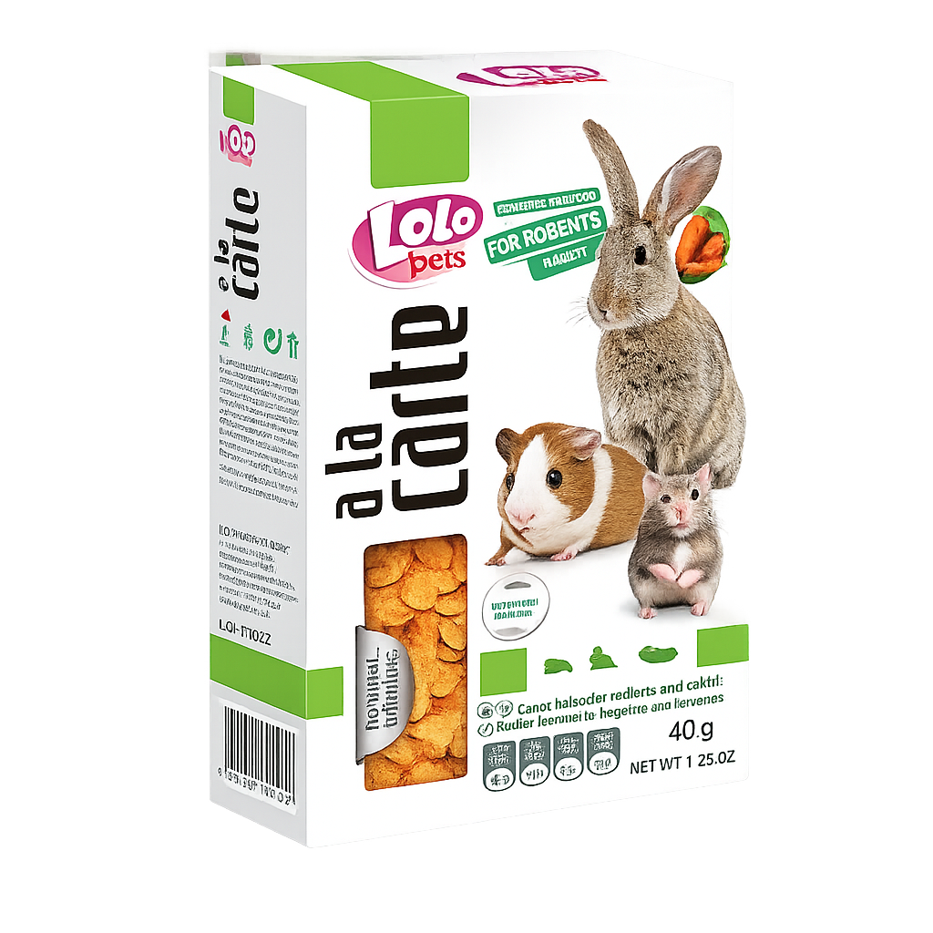 Lolo Pets - Морков по избор за гризачи и зайци, 40 г