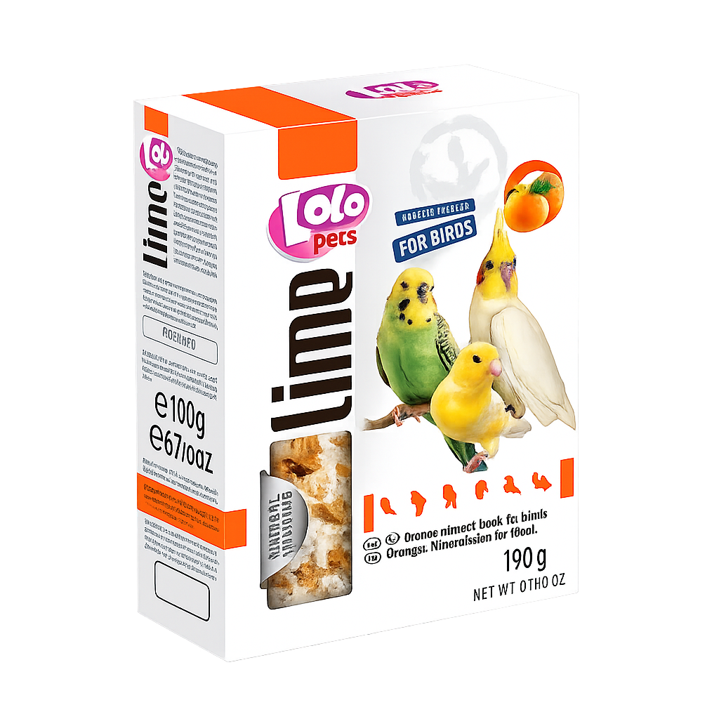 Lolo Pets - XL  Лайм за птици с портокал, 1 бр./190 г