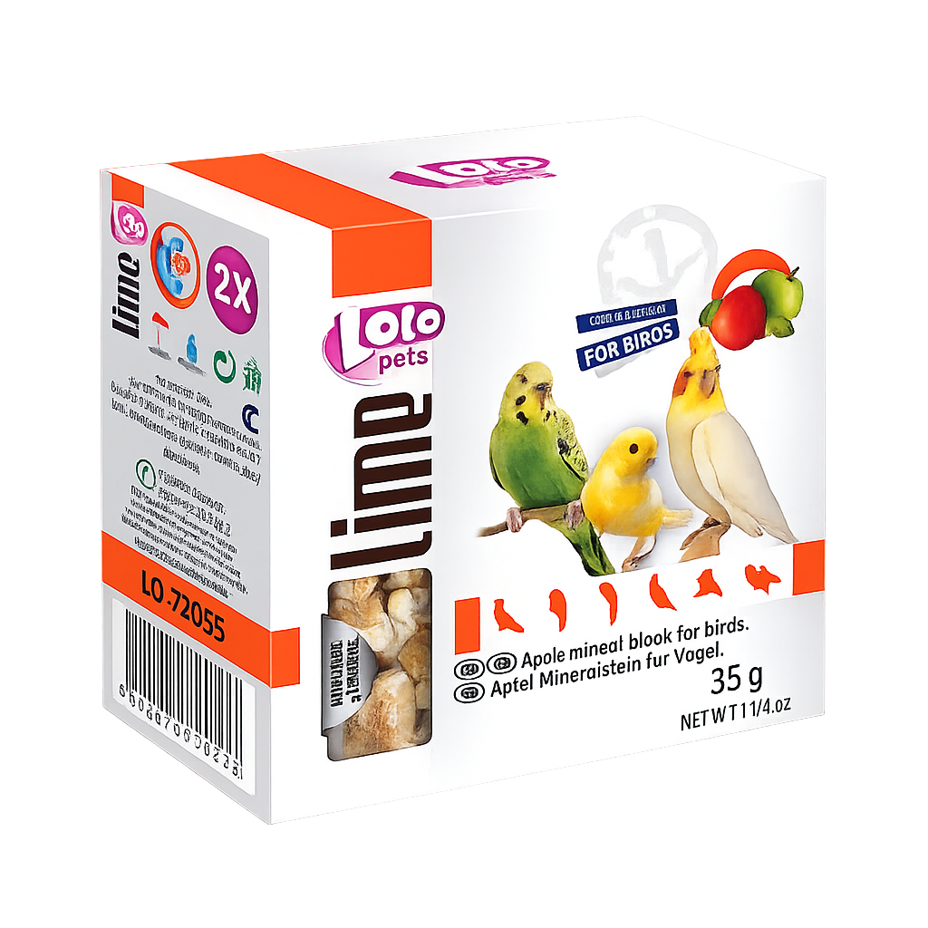 Lolo Pets - Лайм за птици с ябълка, 2 бр./35 г