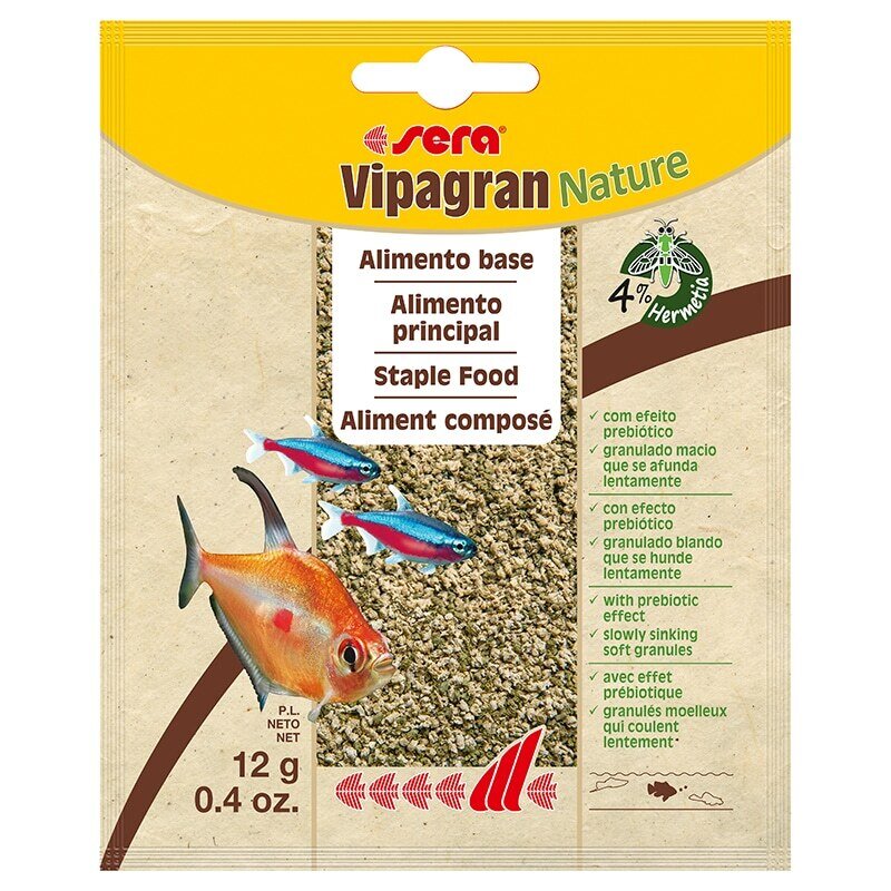 sera Vipagran Nature - основна храна за рибки от средния слой 12 гр