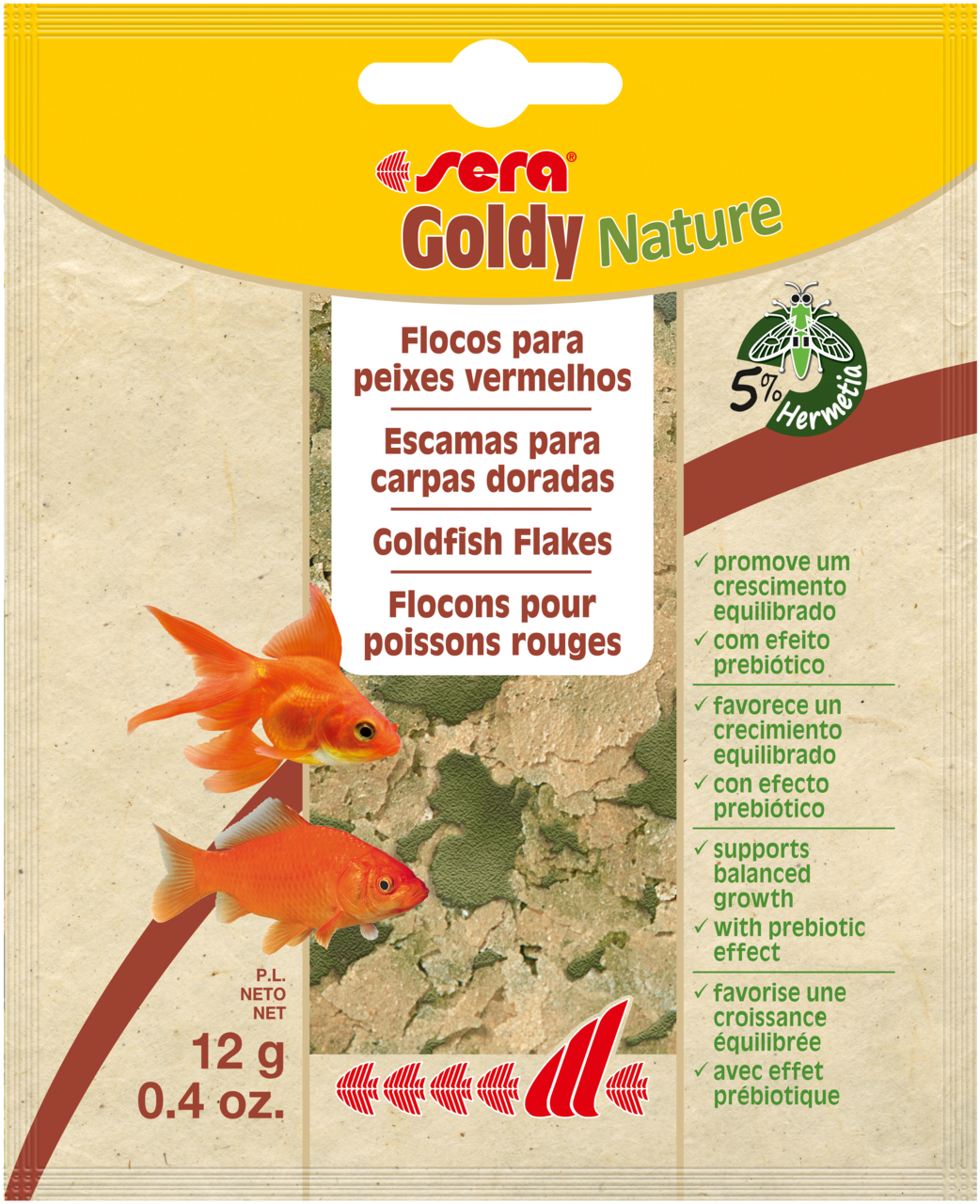SERA Goldy Nature - Люспи за златни рибки 12 гр